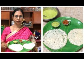 Vendhaya Uthappam(2 )&Palak Chutney-Mallika Badrinath -Tamil அரைக்கமிக்ஸி போதும் மெத்தென்றுஇருக்கும்